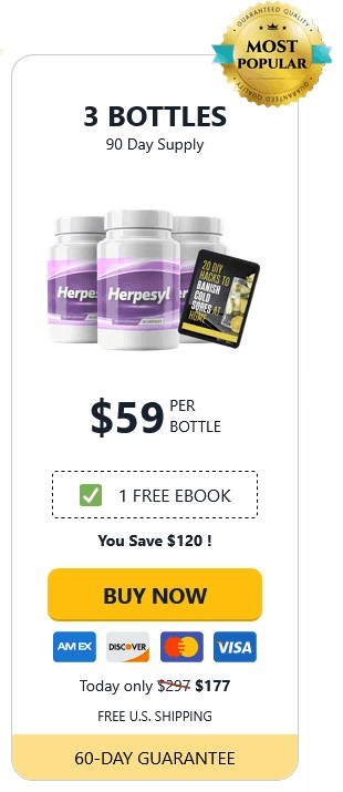 Herpesyl-3-bottle - order-now-( Ninety Days Supply) - image